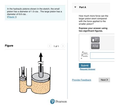 Solved Part A In The Hydraulic Pistons Shown In The Sketch Chegg