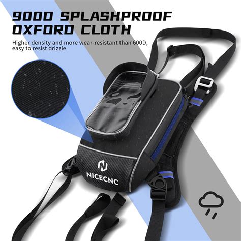 Motorcycle Gas Tank Bag Waterproof Phone Luggage Strap Mount Shoulder