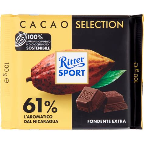 Tavoletta Cioccolato Extra Fondente Nicaragua Rittersport G