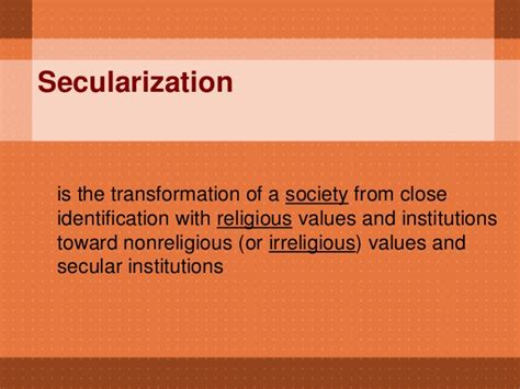 Secularization And Its Effect Thinking It Out And Thinking It Through