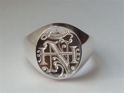 Custom Design Heavyweight Sterling Silver Signet Ring Hallmark