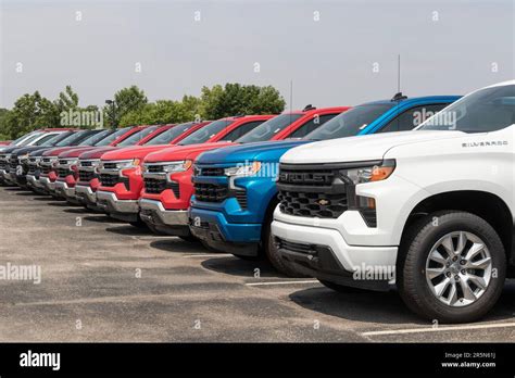 Plainfield Circa June Chevrolet Silverado Display At A