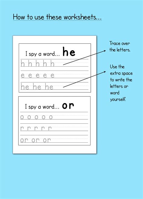 Worksheets To Reinforce Two Letter Sight Words 4 7 Years Teacha