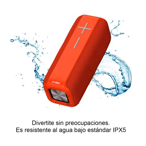 Parlante Bluetooth Inalambrico X View Blast X2 Mic Fm 10w Naranja