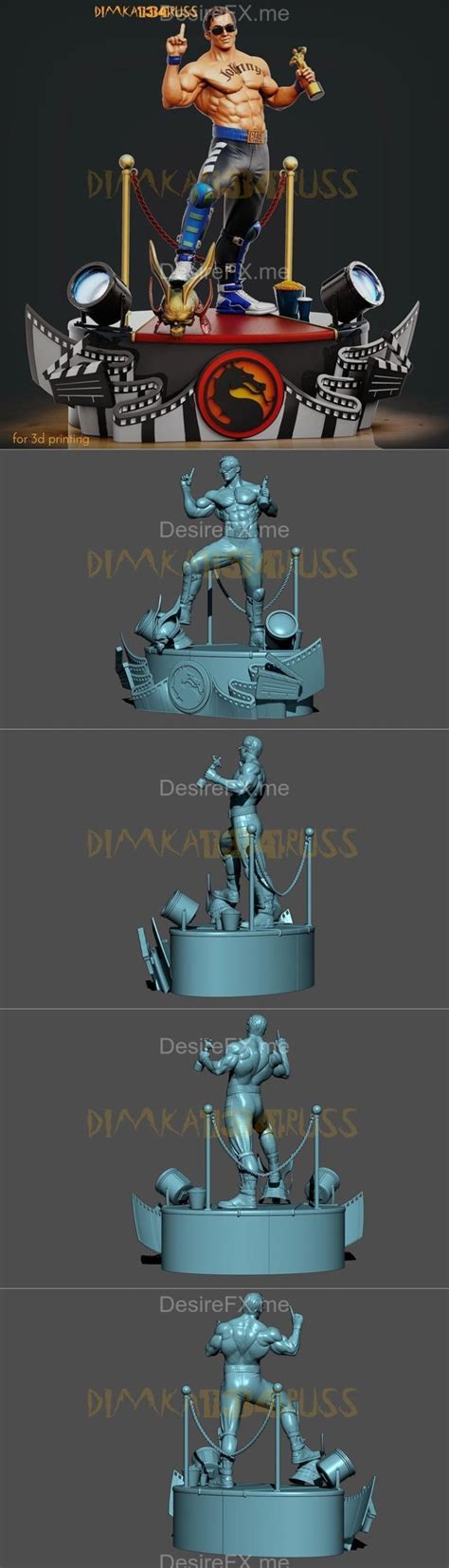 Desire FX 3d Models Johnny Cage Mortal Kombat 3D Print Model STL