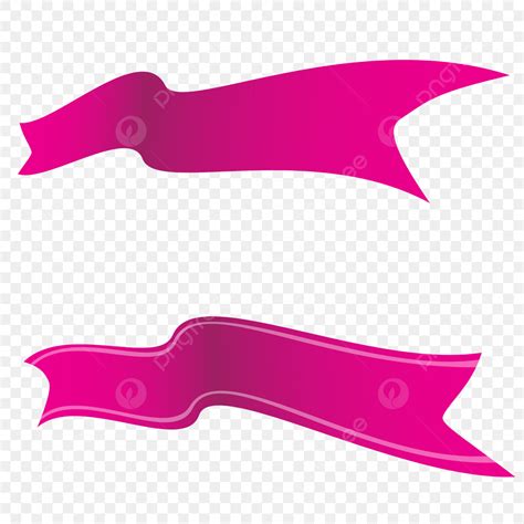 Pink Ribbon Banner Vector Hd Png Images Transparent Blank Wavy Pink