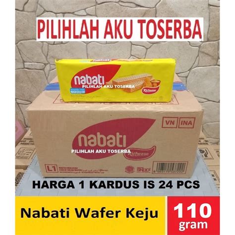 Jual Richeese Nabati Wafer Keju 110 Gr HARGA 1 DUS ISI 24 Pcs