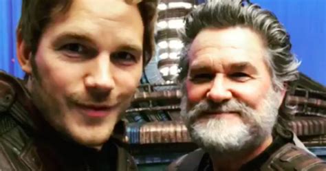 Watch Chris Pratt Geek Out Over Kurt Russell on Guardians 2 Set