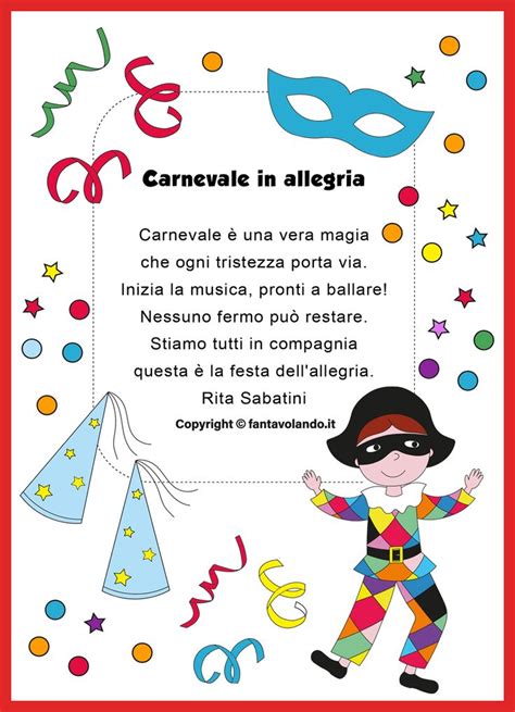 Carnevale In Allegria Poesia E Gioco Nel Carnevale Attivit