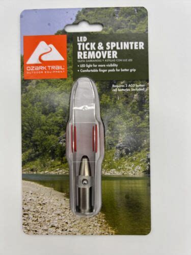 Ozark Trail Tick And Splinter Tweezers Wled Light Hunting Hiking Camping