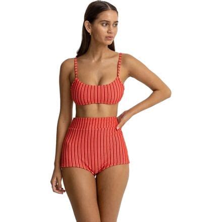 Rhythm Terry Sands Stripe Crop Bikini Top Women S Clothing