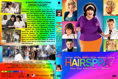 Hairspray dvd cover & label (2007) R1 Custom