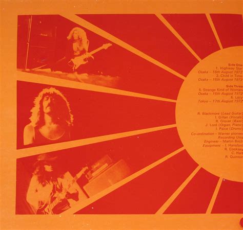 Deep Purple Made In Japan Live Lp Album Cover Photos Vinyl Lp