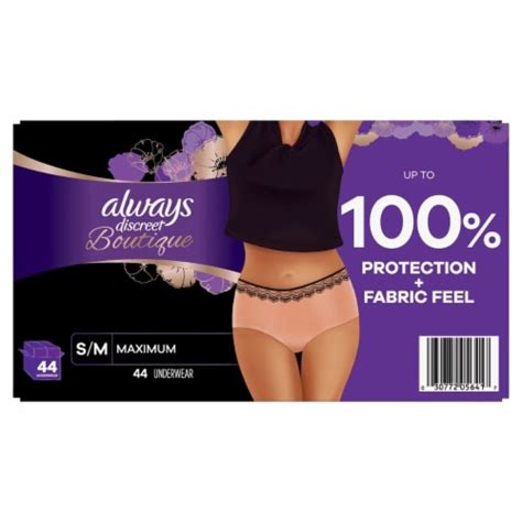 Always Discreet Boutique Incontinence Underwear Maximum Absorbency Sm 44 Ct 1 Unit King