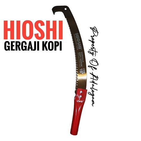 Jual HIOSHI Gergaji Dahan Kopi Lengkung 15 Gagang Pipa Besi Pruning