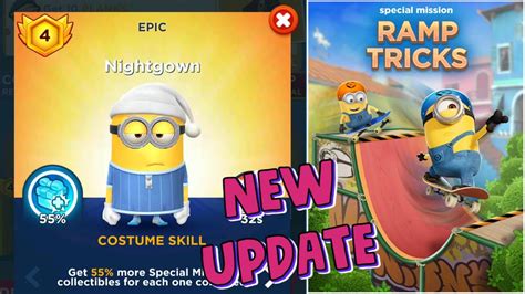 Minion Rush Update Ramp Tricks New Special Mission Night Gown New Costume Funny Minions Game