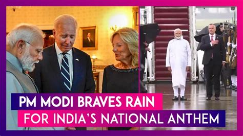 PM Narendra Modi Braves Rain for India’s National Anthem in US, Attends State Dinner at White ...