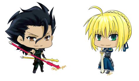 Chibi Lancer And Saber Fatezero By Mikaru Nyan On Deviantart