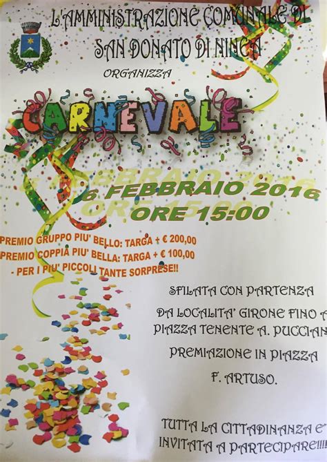 Il Carnevale A San Donato Giornale Interattivo Di San Donato Di Ninea