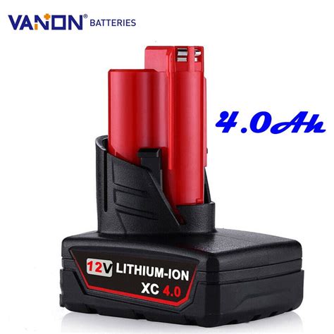 40ah For Milwaukee M12 M12b6 12v Li Ion Xc High Capacity Battery