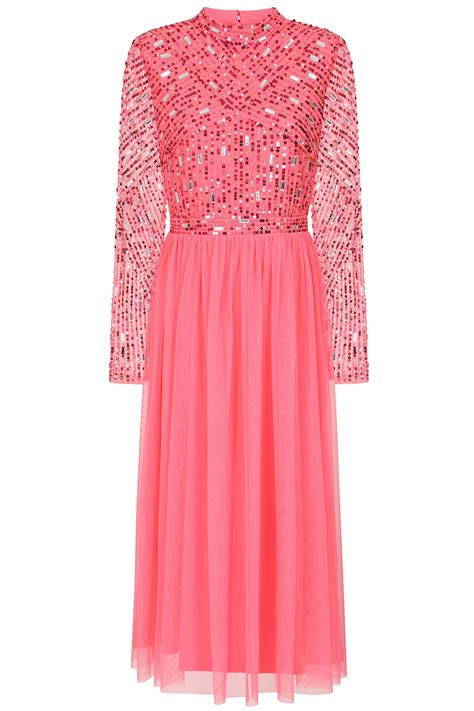 Lela Strawberry Embellished Midi Dress Frock And Frill