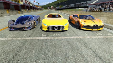 Mercedes Benz Amg Vision Gt Vs Lamborghini Terzo Millennio Vs Bugatti