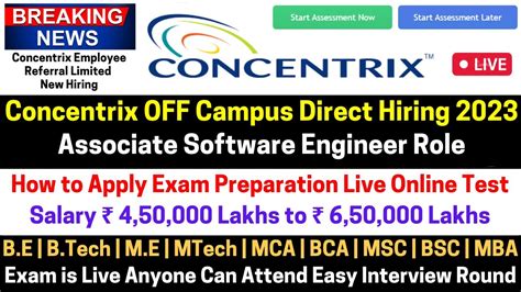 Concentrix New Off Campus Direct Hiring Batch Associate