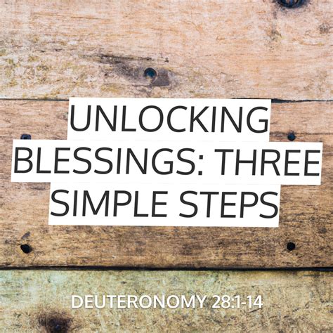 Unlocking Blessings Three Simple Steps Sermon By Sermoncentral