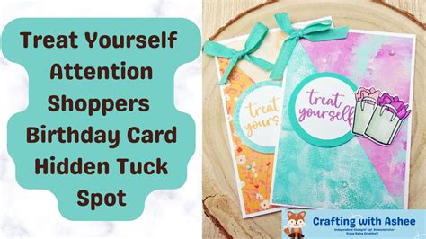 Treat Card Holder Tuck Spot Birthday Card Attention Shoppers