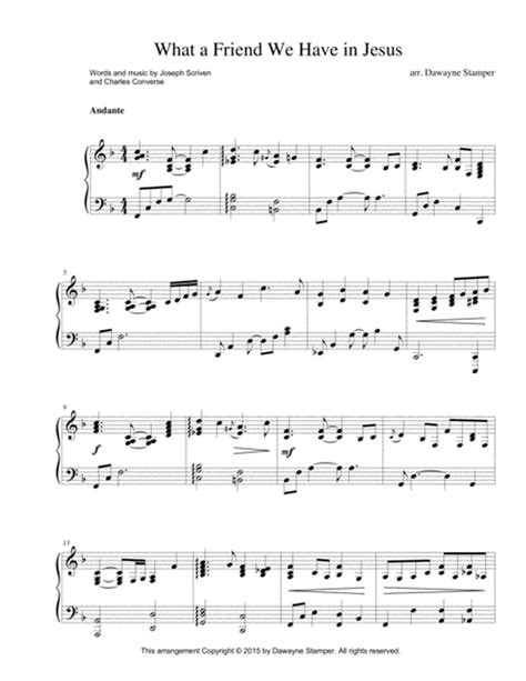 What A Friend We Have In Jesus Piano Solo Digital Sheet Music Sheet Music Plus