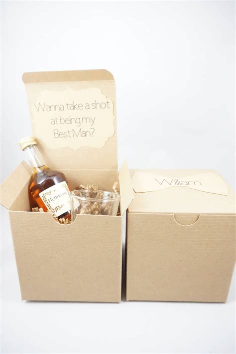 Groomsmen Proposal Box With Shot Glass Etsy