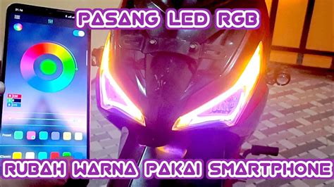 Cara Pasang Lampu Led Demon Devil RGB Koneksi Bluetooth Di Supra X