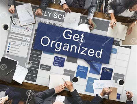 Get Organized Management Set Up Organization Plan Concept Stock Image