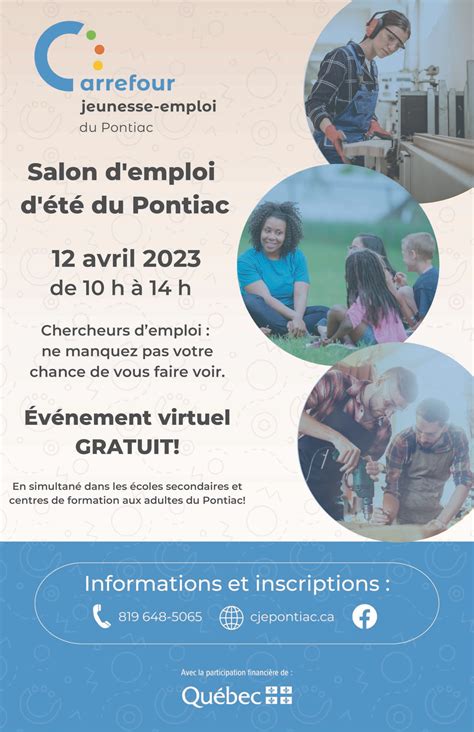 Salon Virtuel De Lemploi D T Du Pontiac Carrefour Jeunesse Emploi