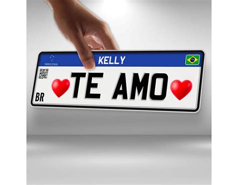 Placa Mercosul Personalizada Mod 1 KRadesivos