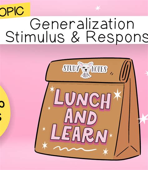 Recording Lunch And Learn Stimulus And Response Generalization Study