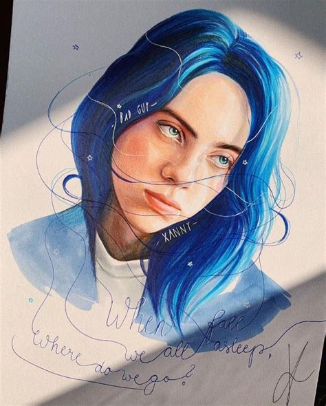 Billie Eilish Art By Vanessalanc Art Umenie Kreat Vne