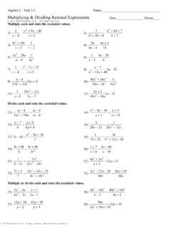 Multiplying Dividing Rational Expressions Multiplying Dividing