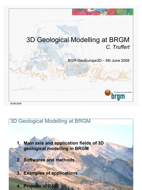 3d Geological Modelling At Brgm Pdf Geology 3 D Computer Graphics