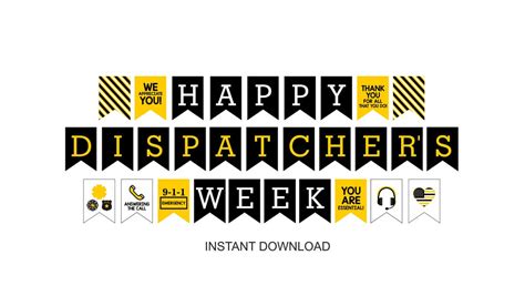 Happy Dispatcher S Week Banner Printable Dispatchers Week Banner