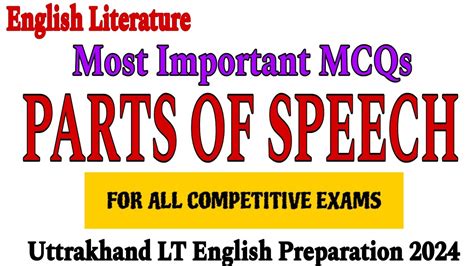 Parts Of Speech Mcq Questions English Grammar Mcq Questions Uk Lt