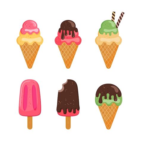 Premium Vector Ice Cream Vector Illustration Collection