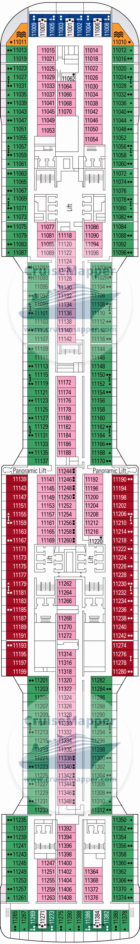 MSC Meraviglia deck 11 plan | CruiseMapper