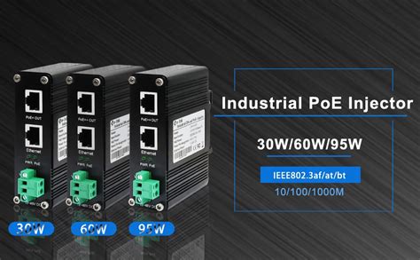 Industrial Gigabit W Poe Injector Ieee Bt W Hardened Poe