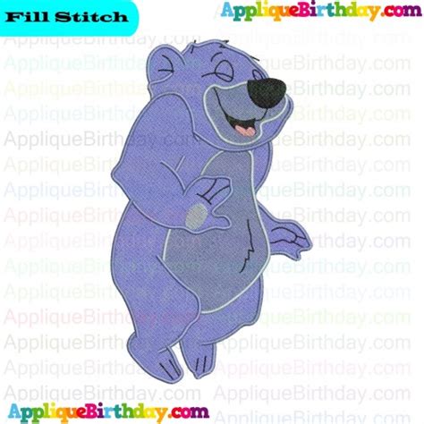 Baloo Jungle Cubs Fill Embroidery Design