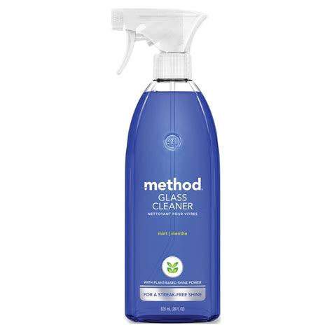 Method Home Cleaning Mint Glass Surface Cleaner 28 Ounce For Daily Bathroom Use