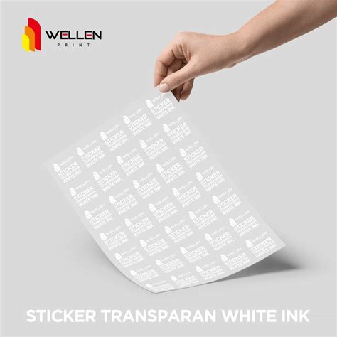 Jual Cetak Sticker Transparant A3 White Ink Print Stiker Label