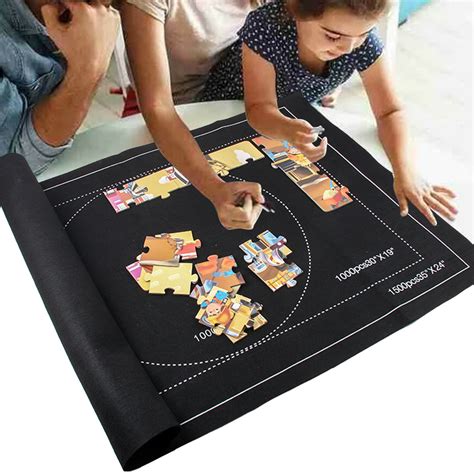 KingShop Jigsaw Puzzle Mat Puzzle Storage Saver Roll Up Puzzle Mat With