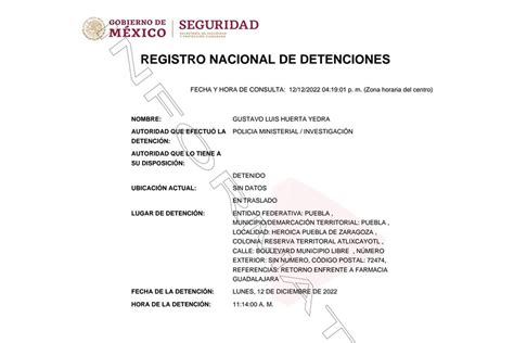 Fiscalía General de Puebla detiene a Gustavo Huerta Yedra