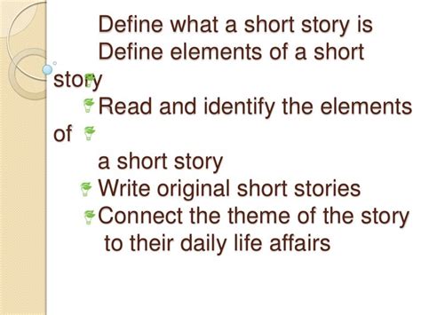 Elements Of A Short Story